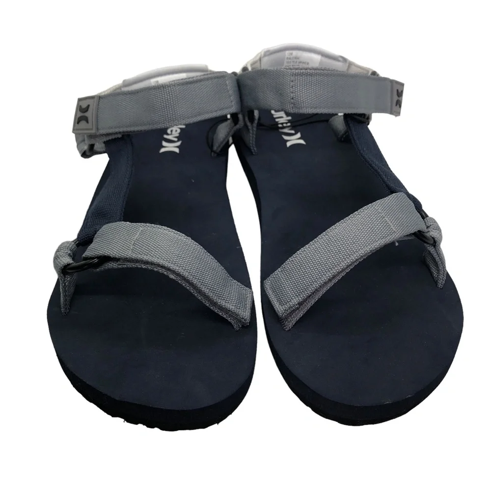 HURLEY Raleigh Navy & Grey Adjustable Strap Sandals Men's Size 12 - Picture 2 of 12